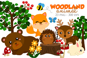 Cute Woodland Forest Animal Clipart