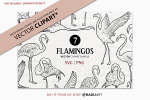 Flamingo Procreate Brush Stamps