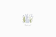Happy Easter! Watercolor spring set, an Animal Illustration by Cute And Wild (Thumbnail 8 of 8)