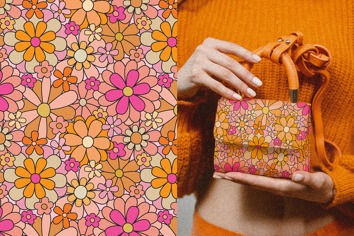 Talulah Retro Seamless Patterns, a Pattern Graphic by Emilie Cliche (Photo 6 of 7)