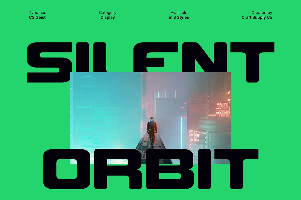 CS Geist – Techno Font, a Sans Serif Font by Craft Supply Co. (Photo 5 of 8)