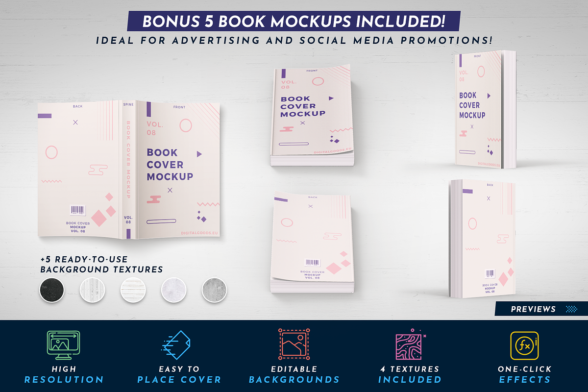 Book Cover Template 49, a Templates & Theme by Digital Goods (Photo 4 of 11)