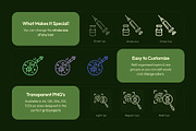 Bio Icons Art Set, an Outline Icon by Prosymbols (Thumbnail 2 of 8)