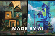 Whimsical Houses Midjourney Prompts, an Object Graphic by MadeByAI Studio (Thumbnail 5 of 5)