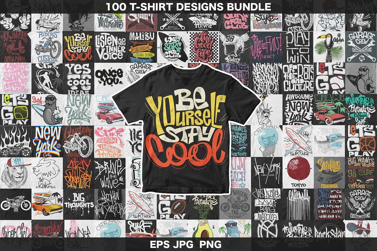 100 T-shirt designs, a Sport Illustration by Urbanshop (Photo 1 of 18)