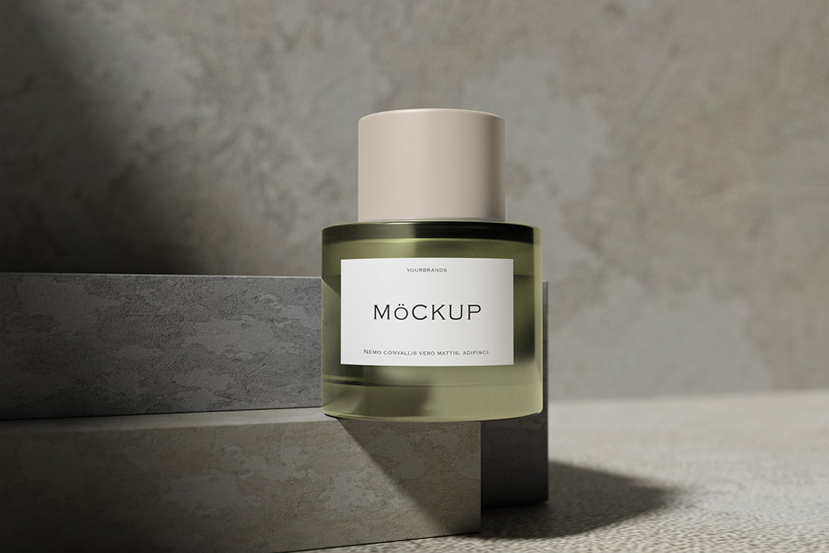 Premium Perfume Bottle Mockup, a Packaging Mockup by My Code Std (Photo 2 of 5)