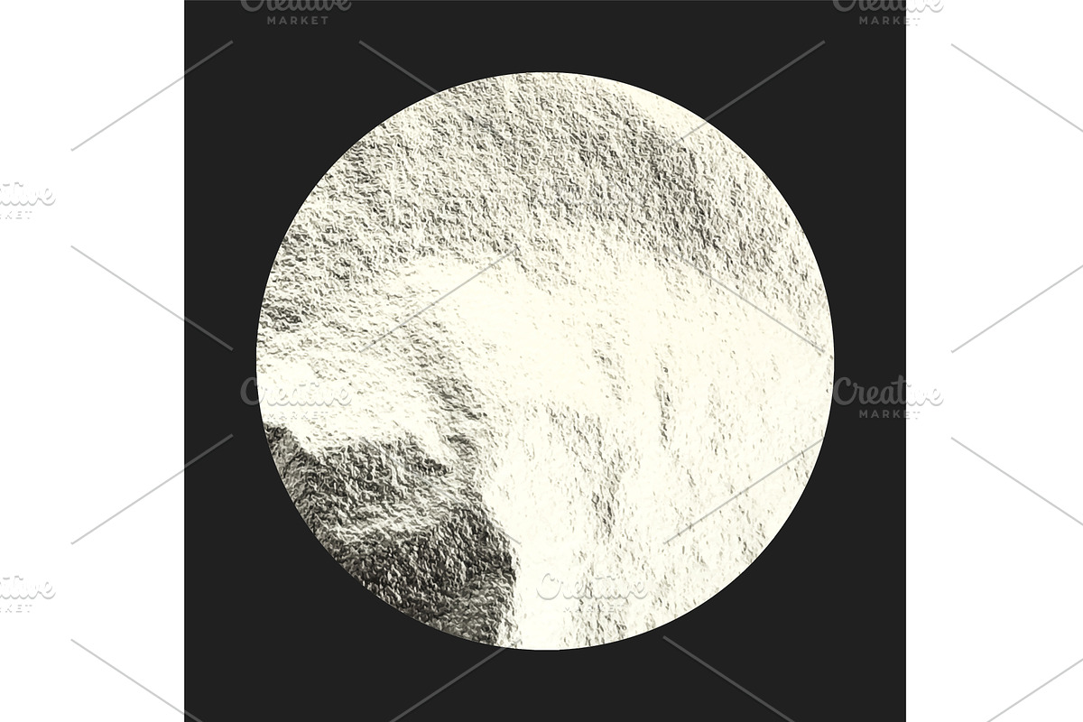 Silver foil, shiny handmade circle, an Illustration by 32pixels