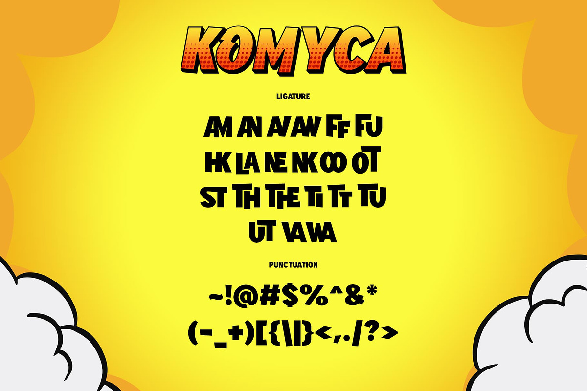 Komyca Layered Comic Typeface, a Sans Serif Font by alit design (Photo 11 of 17)