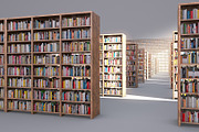 Book shelves, a Furniture 3D Model by happy brush (Thumbnail 6 of 9)