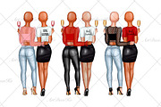 Best Friends Clipart, a Person Illustration by DekoArt (Thumbnail 5 of 6)