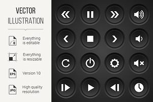 Set of buttons., a Graphic by DvargShop