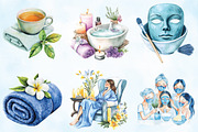 Spa Mothers Day Watercolor Clipart, an Illustration by Craft Nest (Thumbnail 4 of 5)