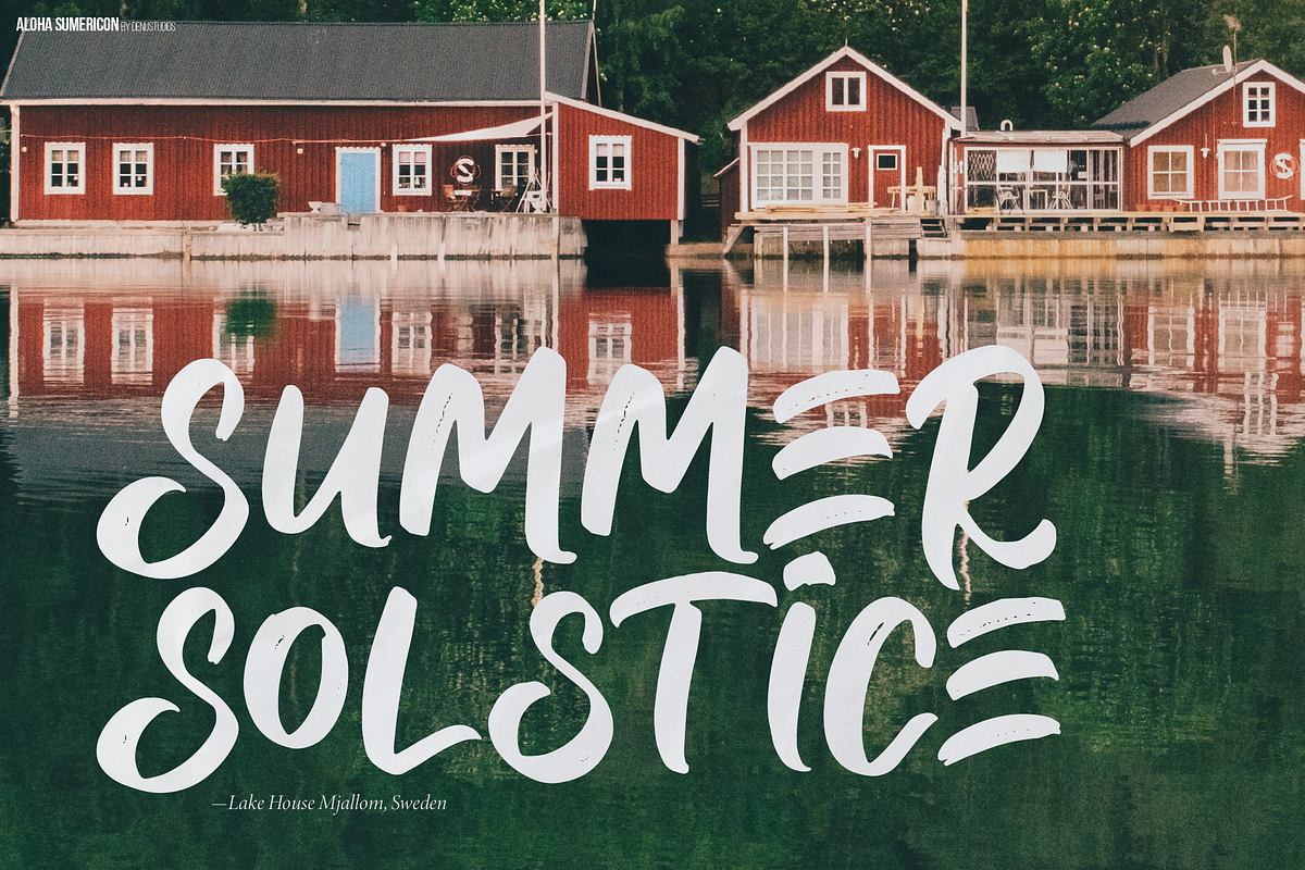 Aloha Sumericon | Hand Drawn Brush, a Handwritten Font by Denustudios (Photo 2 of 12)