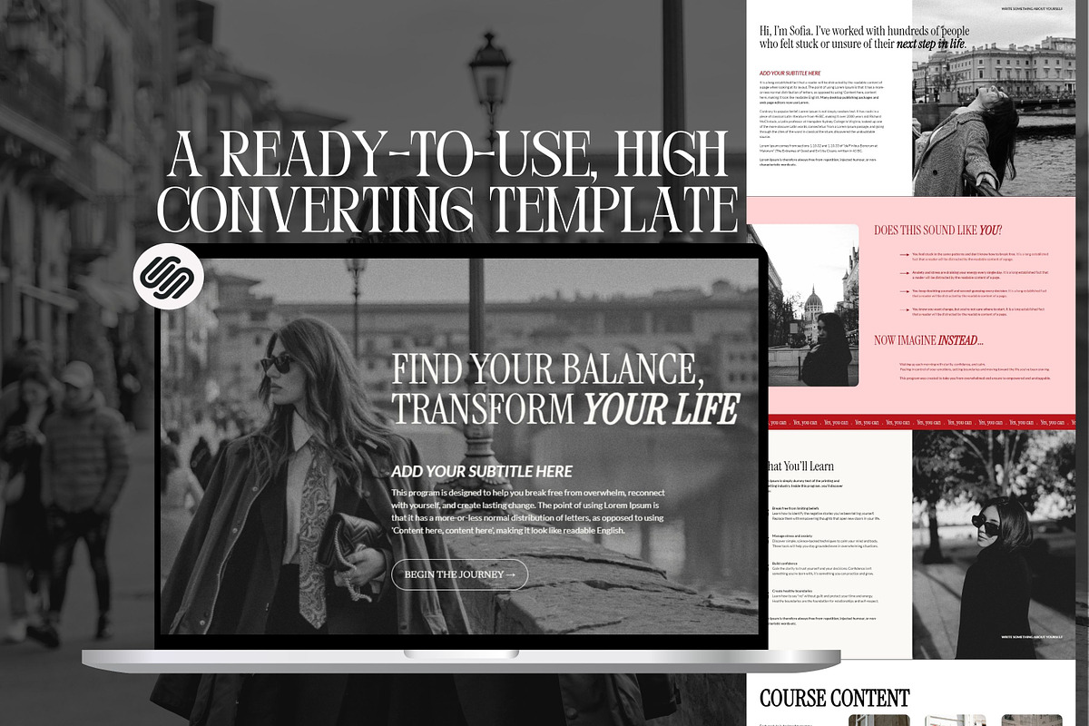 Squarespace Landing Page Template, a Squarespace Template by Sofia Designs (Photo 2 of 8)