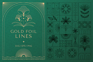 Gold Foil, Linear Design Elements