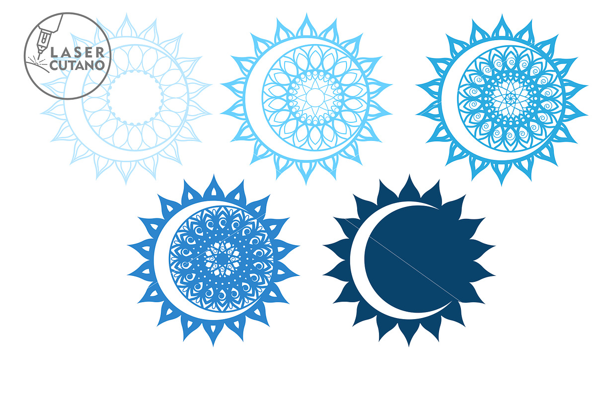 SOLAR ECLIPSE Multilayer Wall Art, a Templates & Theme by LaserCutano (Photo 5 of 6)