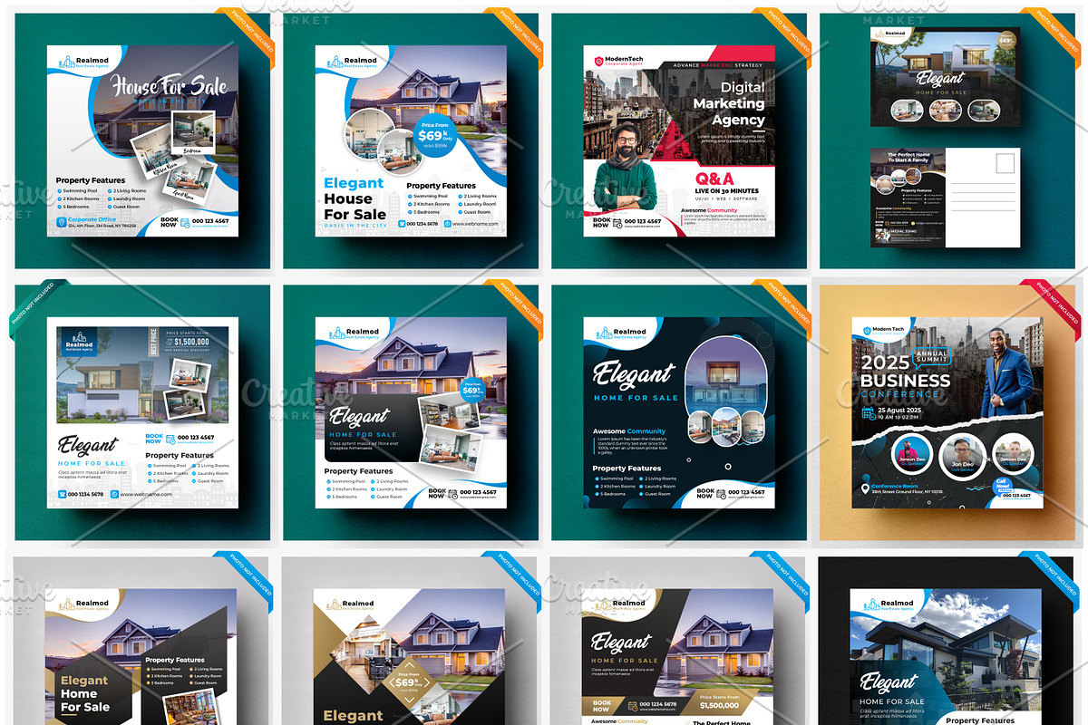 80+ Mega Real Estate Social Banner, a Social Media Template by DesignsLab (Photo 3 of 7)