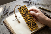 Honeycomb Bee Bookmark SVG File, an Object Graphic by Libby Wishes (Thumbnail 3 of 3)