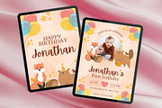 2 First Birthday Invitations Cute, a Templates & Theme by TemplateCastleStore (Thumbnail 4 of 9)