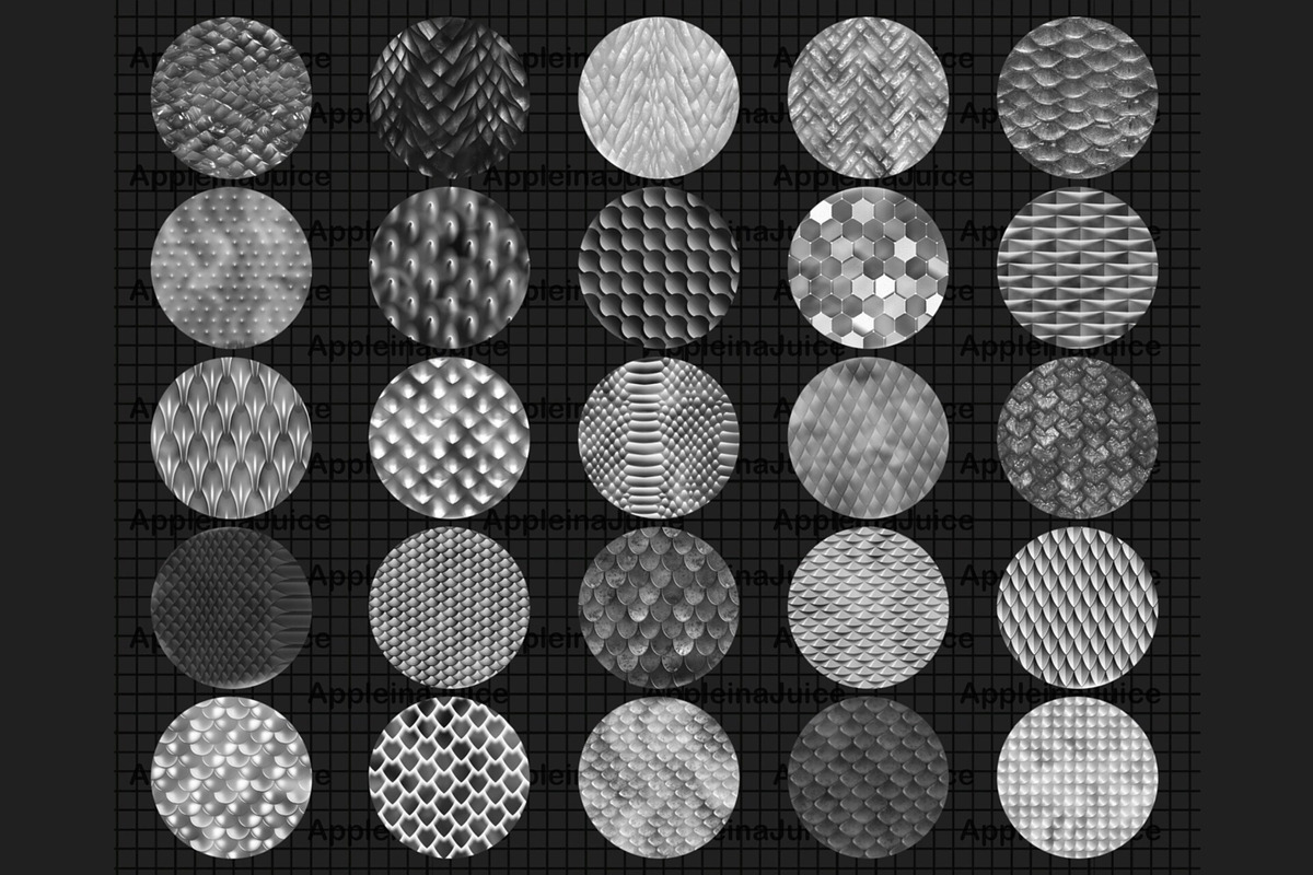 Procreate texture scales brushes, a Brush Add-On by Revabrush