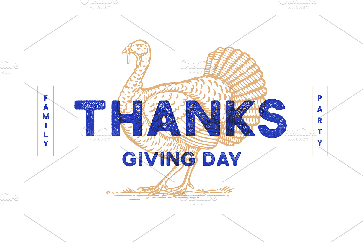 Turkey. Thank You. Hand lettering, a Food Illustration by Foxys Graphic