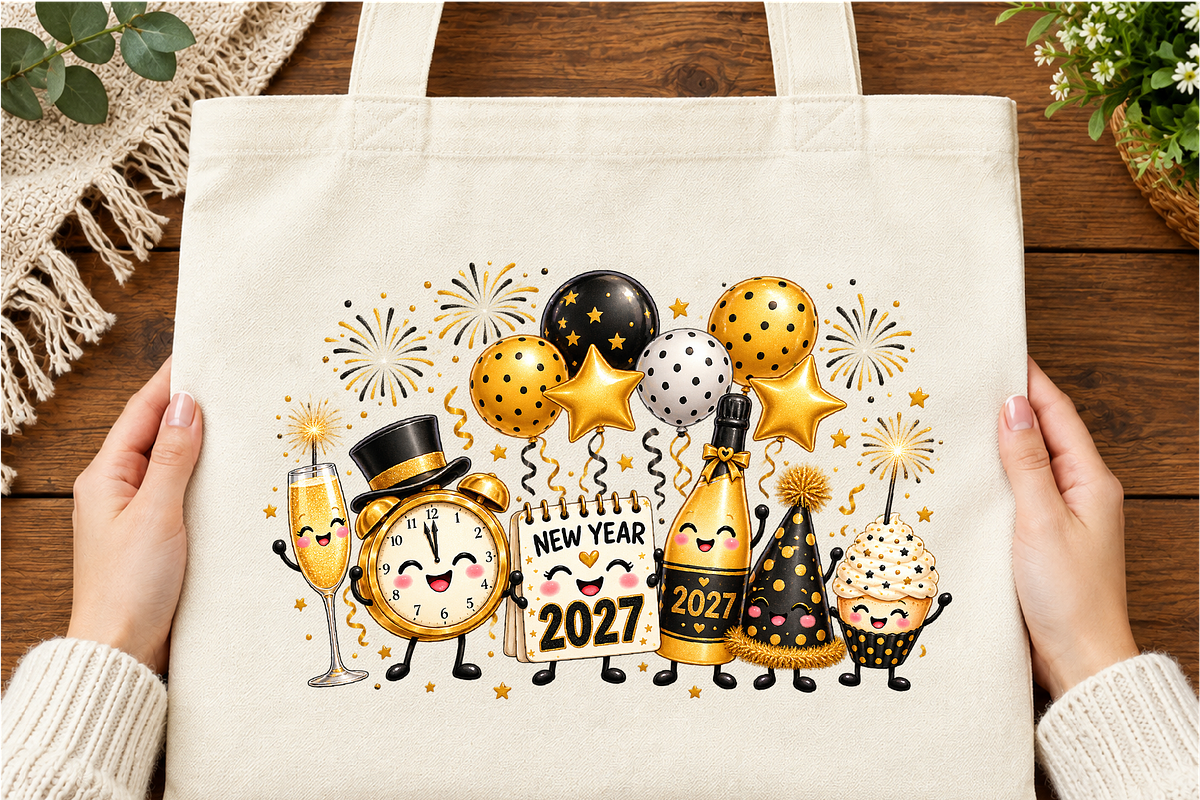 Sparkling New Year 2027 Celebration, a Seasonal Illustration by Printable Design Store (Photo 5 of 5)