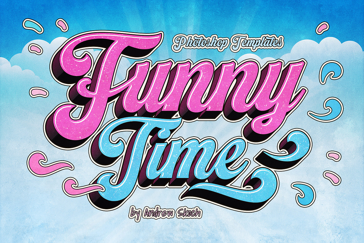 Funny Cartoon Text Effect, a Branding & Logo Template by Andrew Skoch Design (Photo 8 of 9)