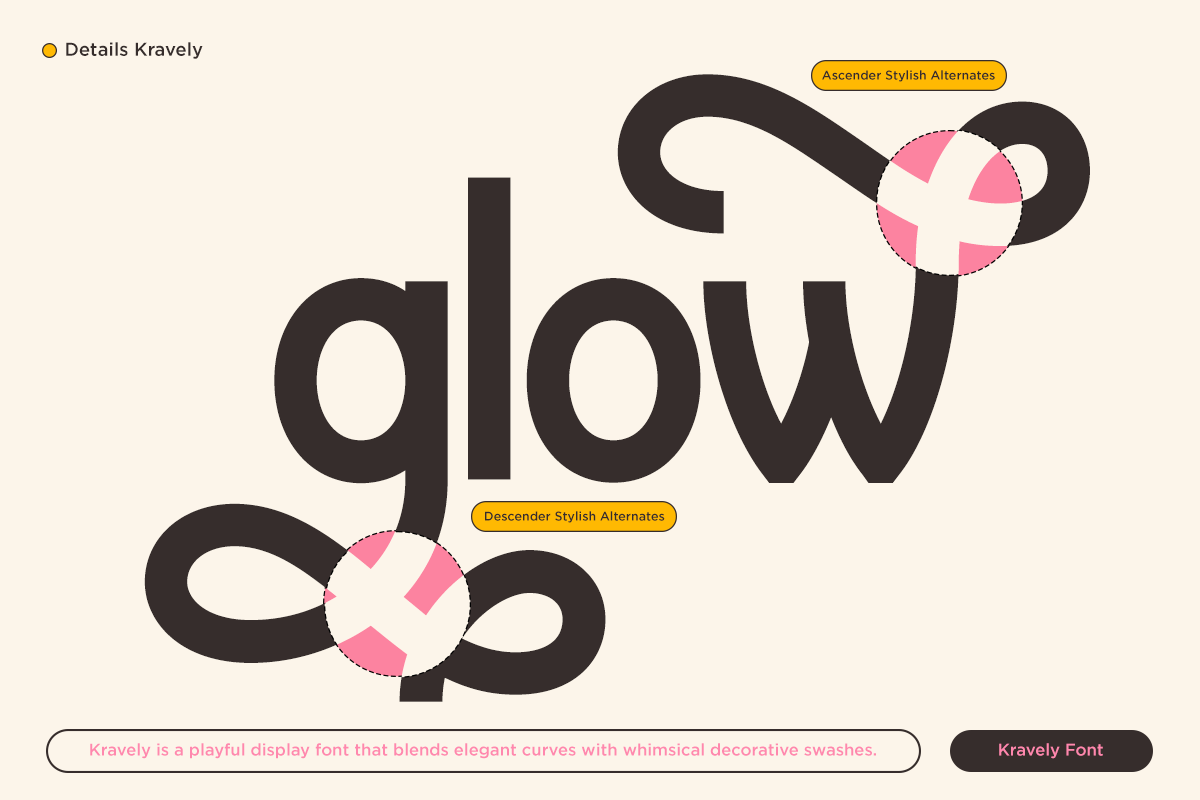 Kravely - Playful Decorative Font, a Sans Serif Font by Font Liner (Photo 4 of 10)