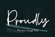 Proudly // Script Font, a Script Font by Yuby Creative (Thumbnail 1 of 5)