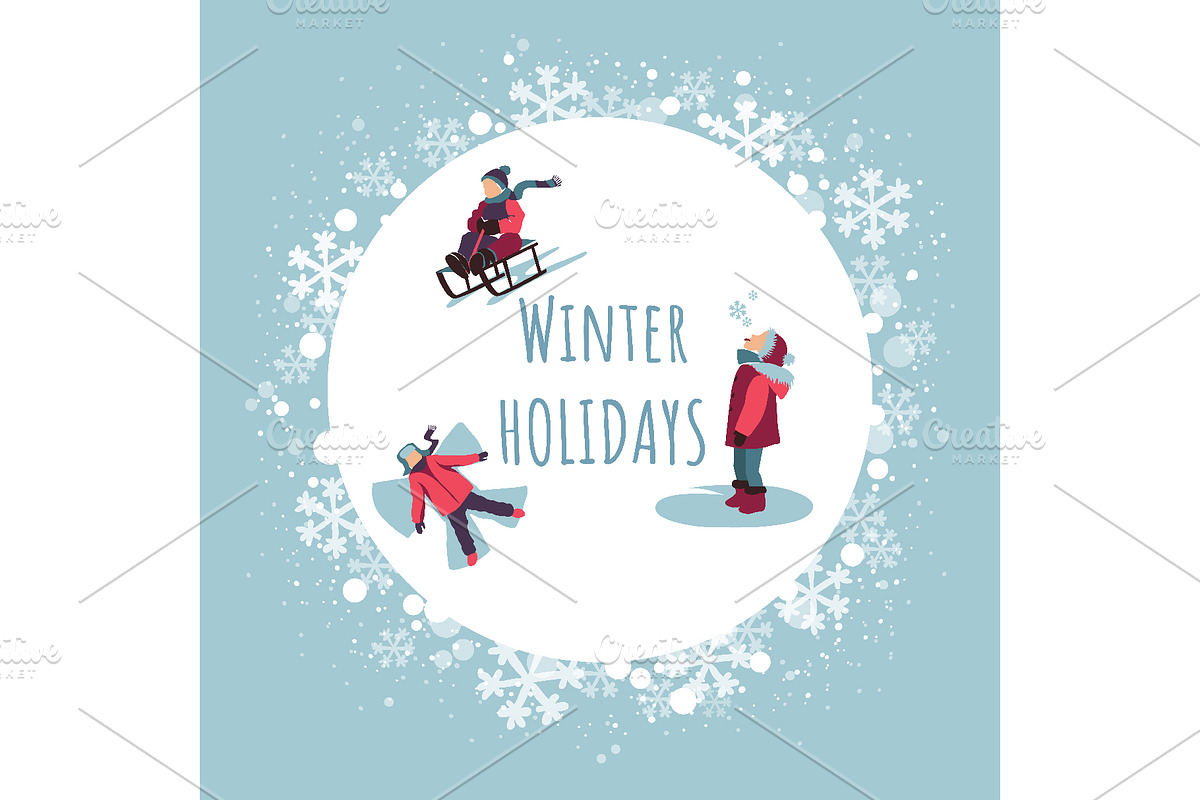 Winter Activities Vector Set, a Seasonal Illustration by Zonda (Photo 10 of 13)