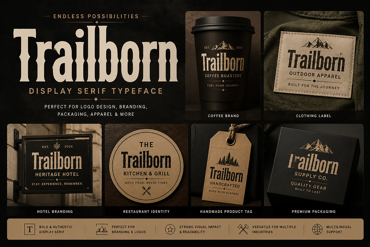 Trailborn, a Slab Serif Font by Wow Magic (Photo 2 of 4)