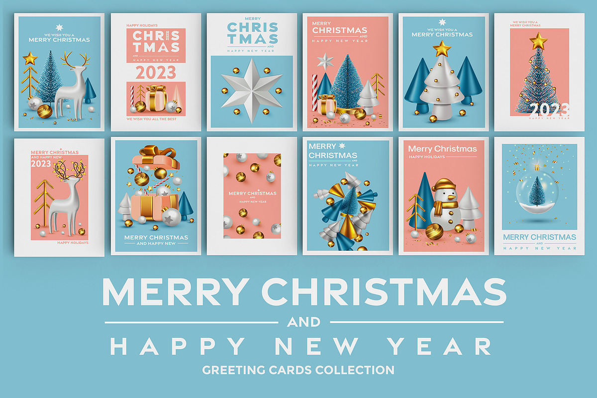 Set of 12 Christmas cards, a Card Template by Creative Graphics (Photo 1 of 8)