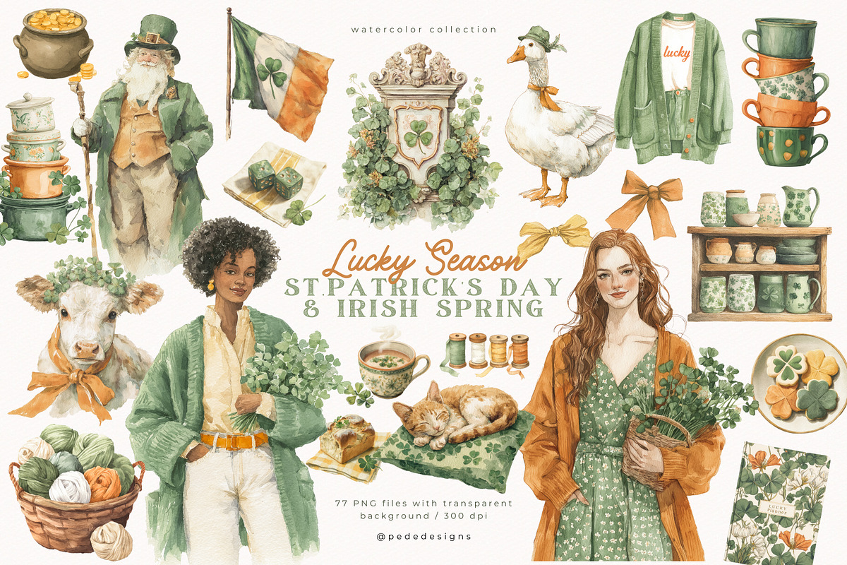 Lucky Season Collection, a Seasonal Illustration by PeDe Designs (Photo 2 of 26)