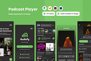 Audiofy - Podcast Player Mobile App, an App Template by twinstd (Thumbnail 1 of 5)