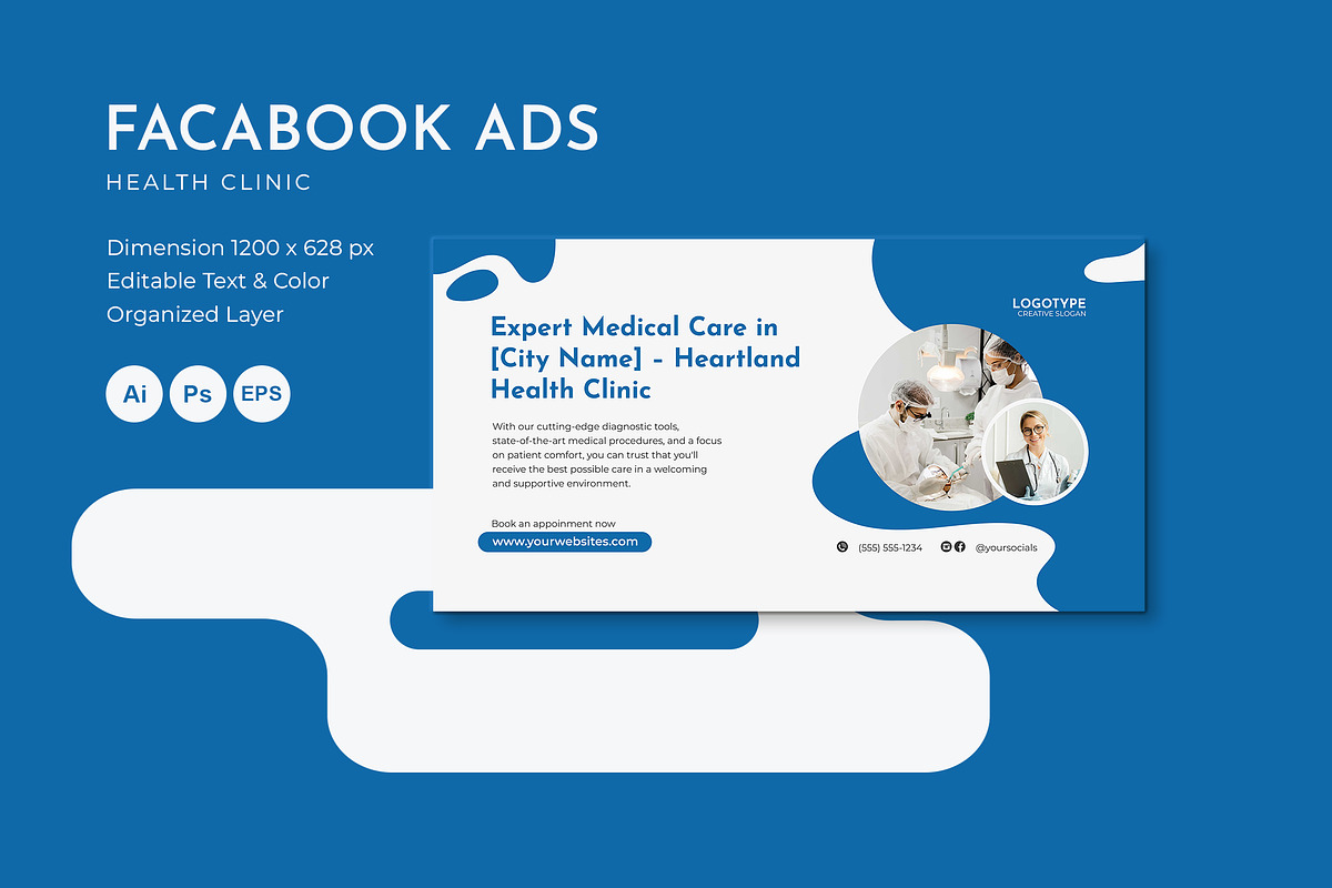 Health Clinic - Facebook Ads, a Social Media Template by VUNIRA (Photo 1 of 2)