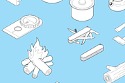 Camping Items - isometric, an Illustration by Industrial Artworks (Thumbnail 3 of 3)