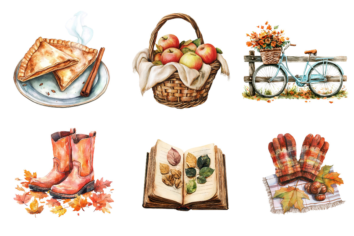 Serene Autumn Day Clipart, an Illustration by CreationArt (Photo 4 of 5)