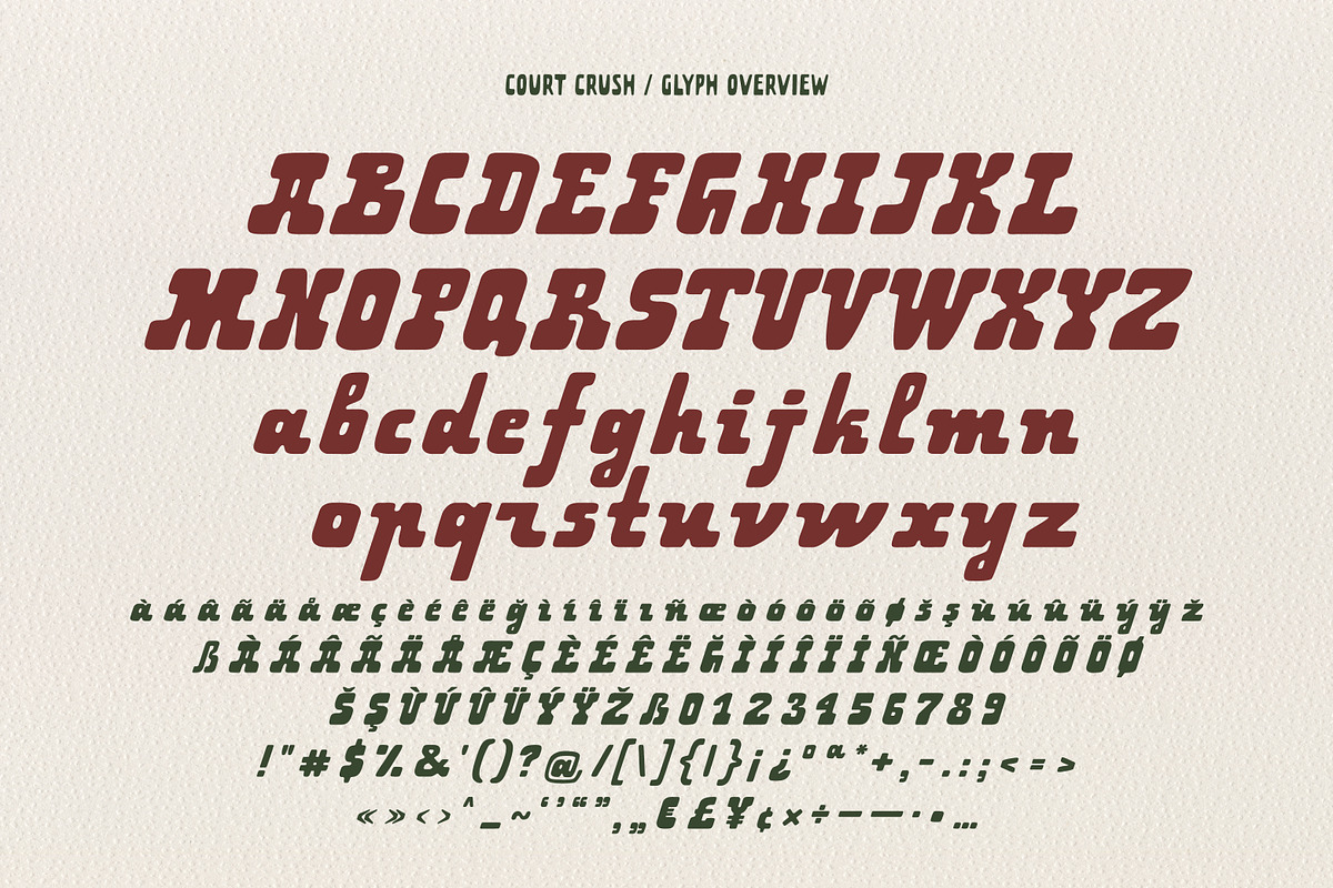 Court Crush Retro Bold Italic Slab, a Slab Serif Font by Struvictory.art (Photo 6 of 9)