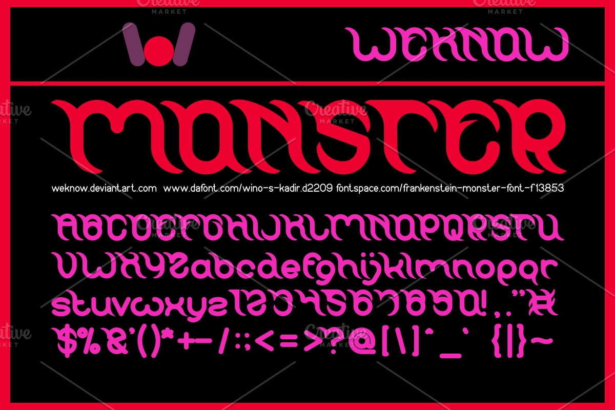 frankenstein monster font preview 2