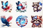 Patriotic Animals Clipart, an Illustration by RobertsArt (Thumbnail 6 of 7)