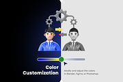 3D Business Performance Icon Set, a Characters & Person 3D Model by Flat Icons (Thumbnail 4 of 8)