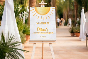 Wedding Ceremony Welcome Sign Mockup