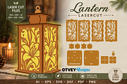Floral Lantern SVG Bundle Laser Cut, a Decorative Illustration by OTVEY DESIGN (Thumbnail 3 of 14)