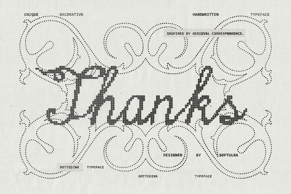 Dotted Ink Typeface, a Script Font by softulka (Photo 5 of 6)