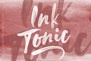 Ink Tonic | A SVG Brush Font