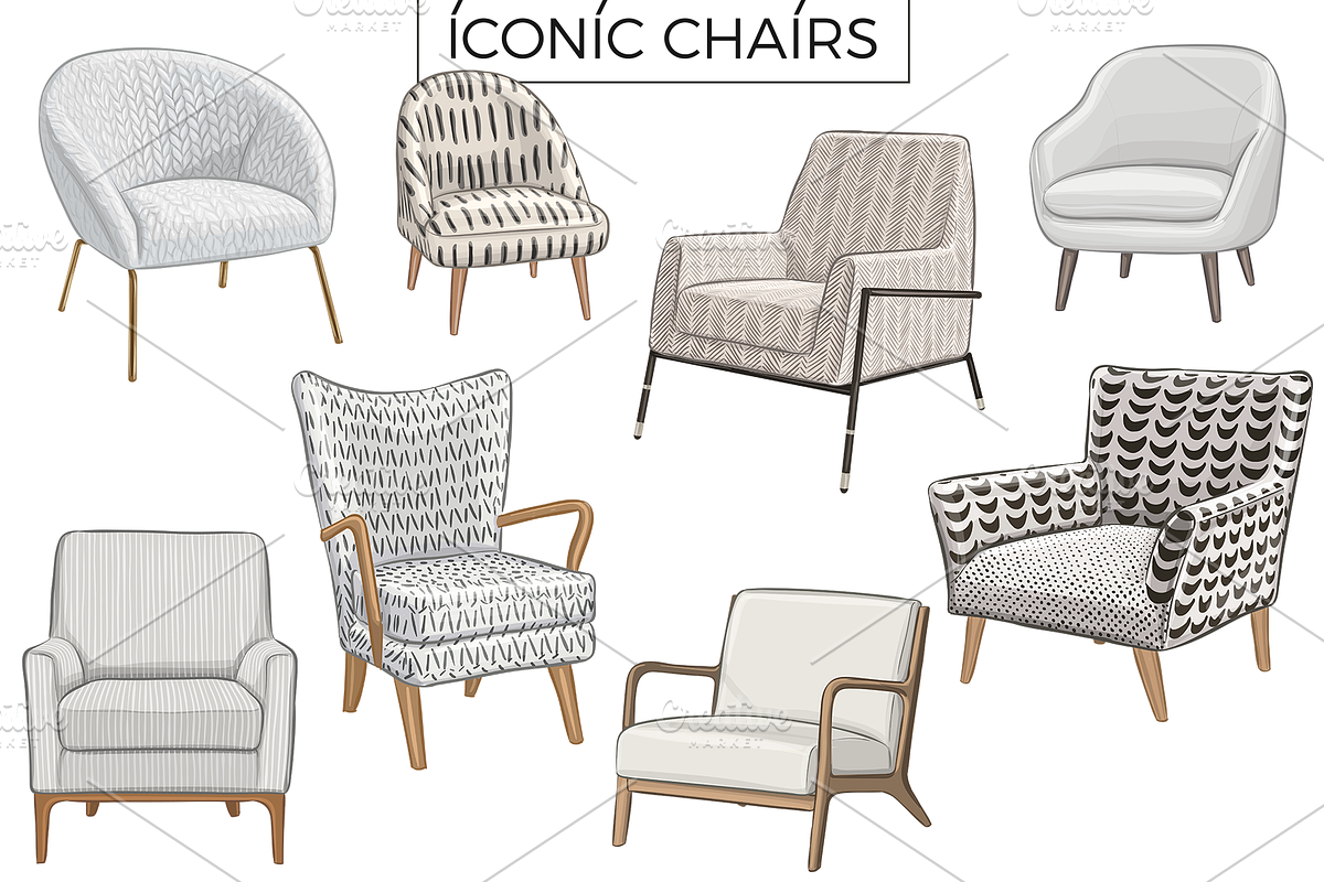 Armchair VECTOR illustrations, a Graphic by Natalka Dmitrova art (Photo 7 of 19)