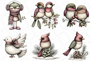 Whimsical Winter Bird Clipart, an Illustration by DreamPrint404 (Thumbnail 6 of 7)