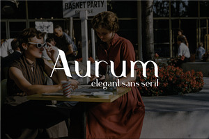 Aurum. Elegant Sans Serif typeface.