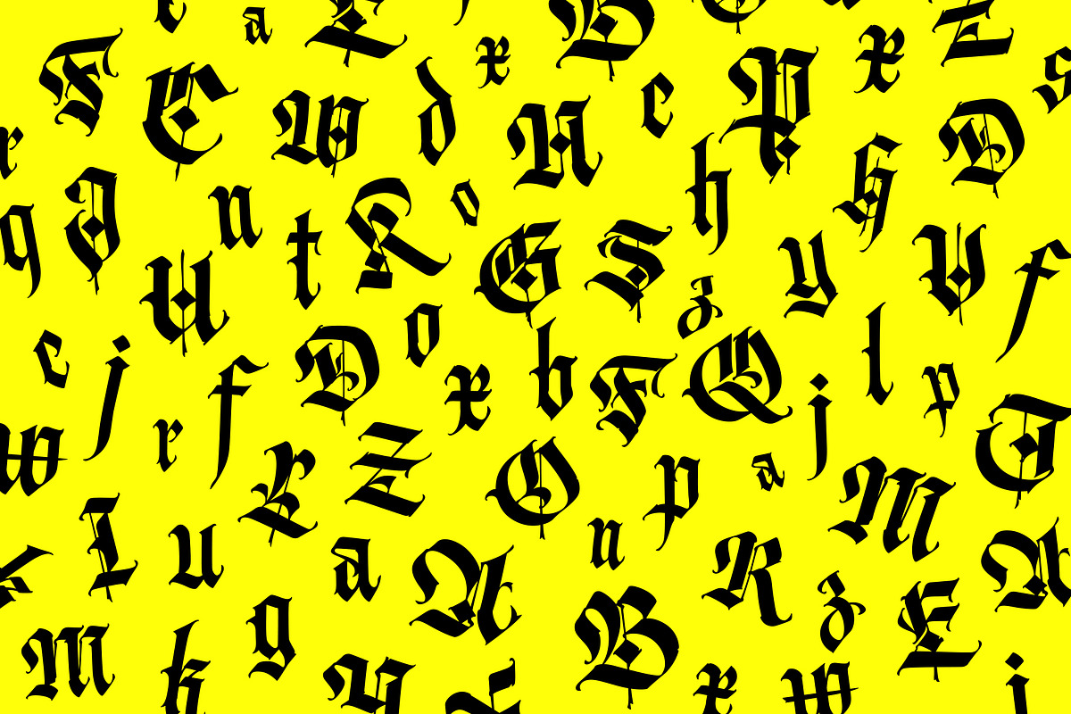 Gothic letters - 10, a Blackletter Font by GeekClick (Photo 23 of 26)