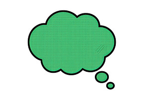 Green speech bubble isolated on tran, an Illustration by Dvoevnore photos